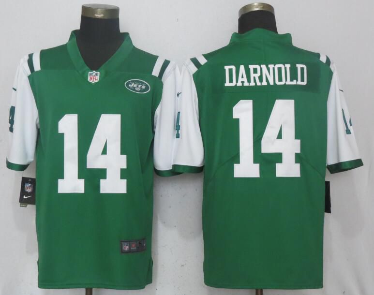 Men New York Jets #14 Darnold Green Vapor Untouchable Limited Player Nike NFL Jerseys